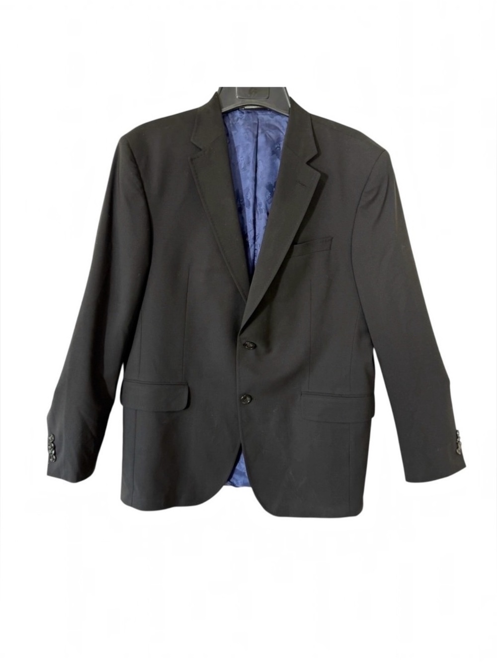 Ted Baker Jay Mens Black Modern Fit Wool Sports Coat Jacket Size 44 Regular
